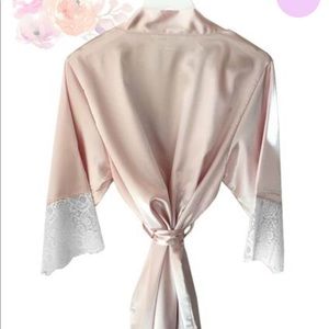 Pretty Robes Blush Lace Bridal Robe